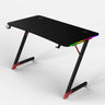 Essentials 120 Gaming Desk | LEDs, Headphone & Drink Mounts (Carbon Fibre Black, 120cm) Gaming Desk - Gaming