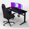 Core 140 Gaming Desk | LEDs, Headphone & Drink Mounts (Carbon Fibre Black, 140cm) - Outlet Gaming Desk - Marcel Olsen