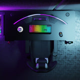 Core 140 Gaming Desk | LEDs, Headphone & Drink Mounts (Carbon Fibre Red, 140cm) Gaming Desk - Gaming