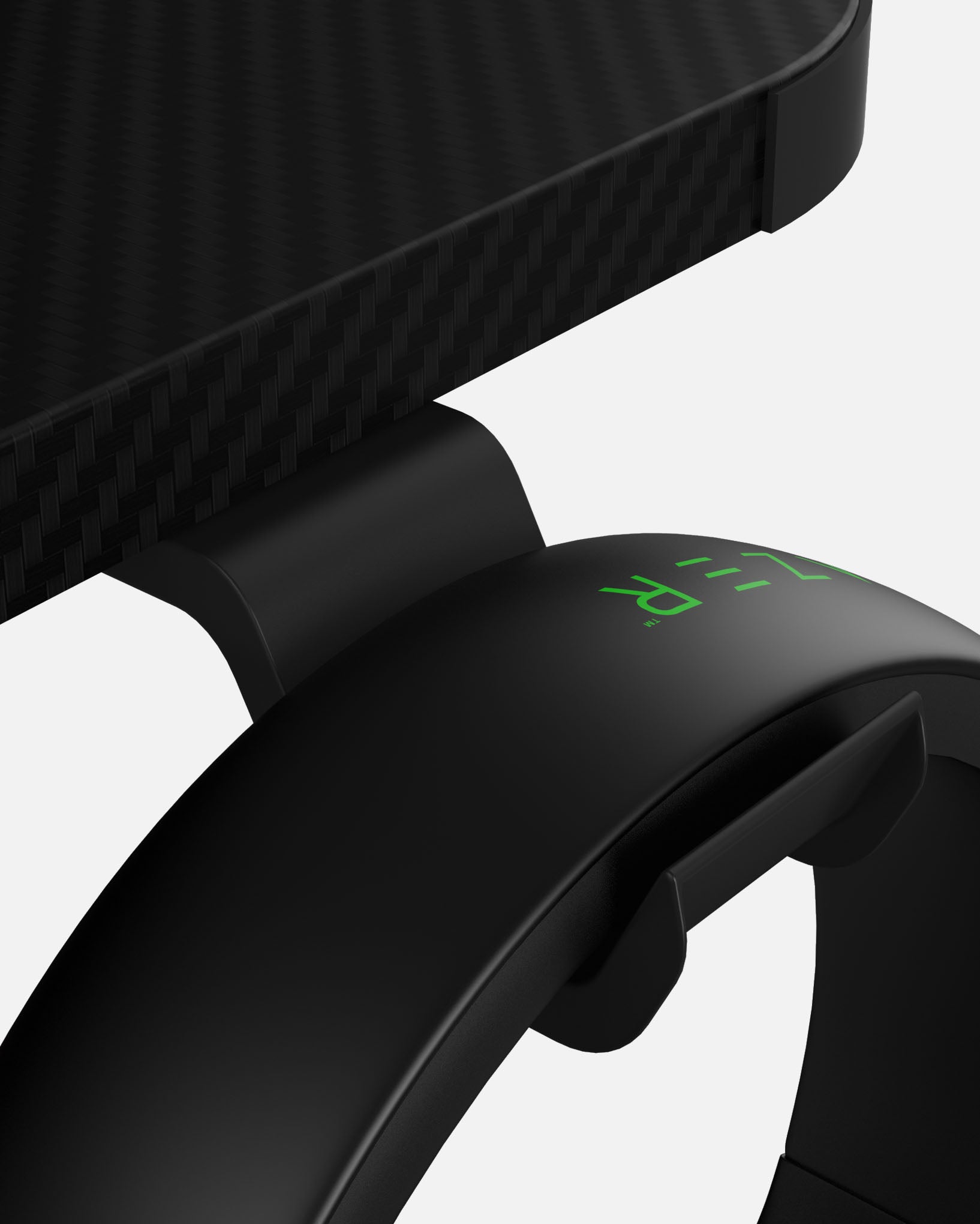 Essentials 140 Gaming Desk | LEDs, Headphone & Drink Mounts (Carbon Fibre Black, 140cm) Gaming Desk - Gaming