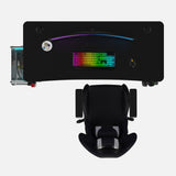 Essentials 140 Gaming Desk | LEDs, Headphone & Drink Mounts (Carbon Fibre Black, 140cm) Gaming Desk - Gaming