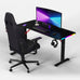 Pro 140 Gaming Desk Corner | LEDs, Headphone & Drink Mounts (Carbon Fibre Black, 140cm) - Outlet Gaming Desk - Marcel Olsen