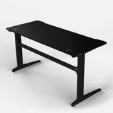 Core 140 Gaming Desk | LEDs, Headphone & Drink Mounts (Carbon Fibre Black, 140cm) Gaming Desk - Gaming