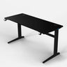 Core 140 Gaming Desk | LEDs, Headphone & Drink Mounts (Carbon Fibre Black, 140cm) Gaming Desk - Gaming