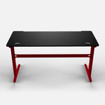 Core 140 Gaming Desk | LEDs, Headphone & Drink Mounts (Carbon Fibre Red, 140cm) Gaming Desk - Marcel Olsen