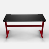 Core 140 Gaming Desk | LEDs, Headphone & Drink Mounts (Carbon Fibre Red, 140cm) Gaming Desk - Gaming