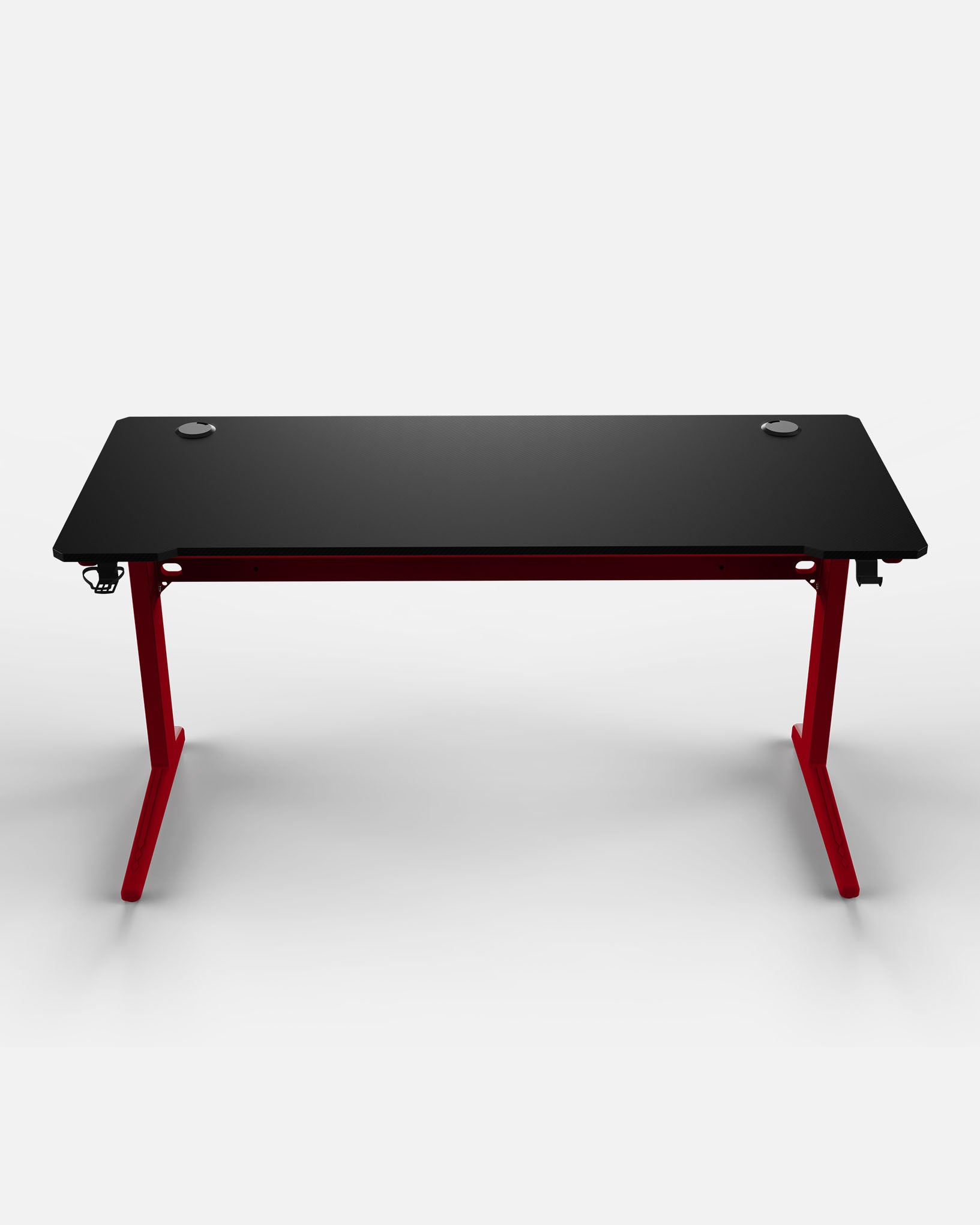 Core 140 Gaming Desk | LEDs, Headphone & Drink Mounts (Carbon Fibre Red, 140cm) Gaming Desk - Gaming