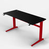 Core 140 Gaming Desk | LEDs, Headphone & Drink Mounts (Carbon Fibre Red, 140cm) Gaming Desk - Gaming