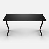 Essentials 140 Gaming Desk | LEDs, Headphone & Drink Mounts (Carbon Fibre Black, 140cm) Gaming Desk - Gaming