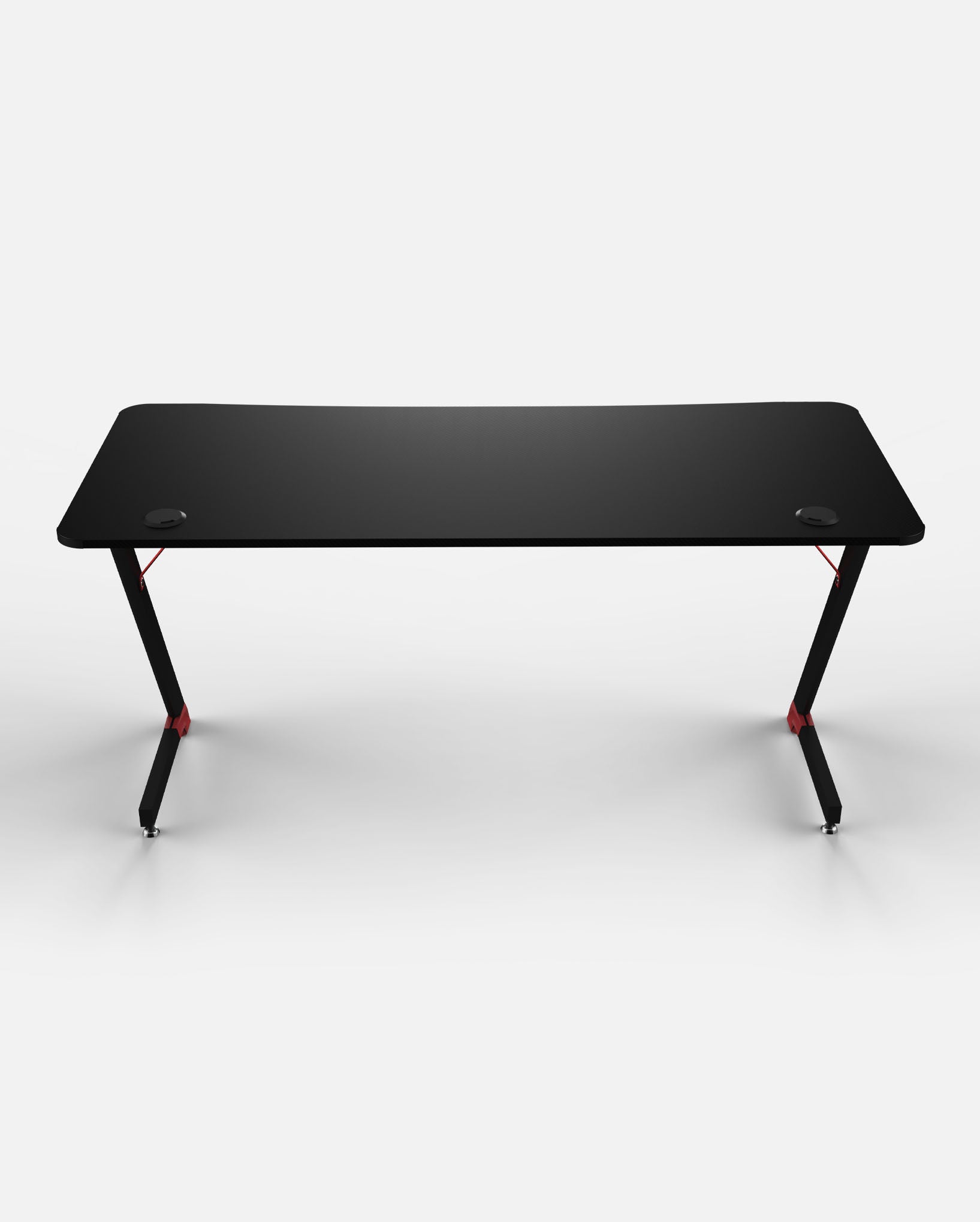 Essentials 140 Gaming Desk | LEDs, Headphone & Drink Mounts (Carbon Fibre Black, 140cm) Gaming Desk - Gaming
