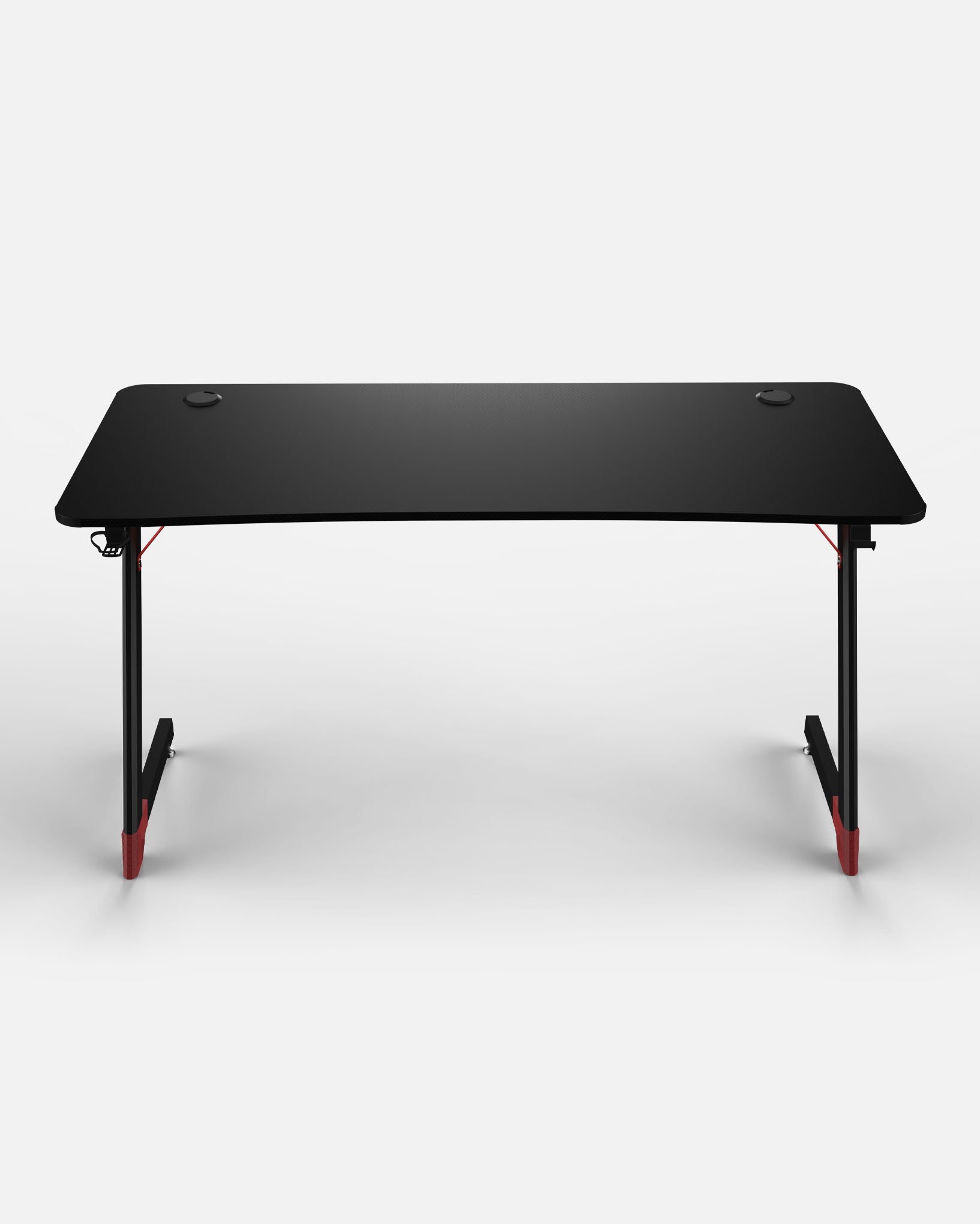 Essentials 140 Gaming Desk | LEDs, Headphone & Drink Mounts (Carbon Fibre Black, 140cm) Gaming Desk - Gaming