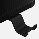 Essentials 140 Gaming Desk | LEDs, Headphone & Drink Mounts (Carbon Fibre Black, 140cm) Gaming Desk - Gaming