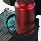 Pro 160 Gaming Desk | LEDs, Headphone & Drink Mounts (Carbon Fibre Black, 160cm) Gaming Desk - Gaming