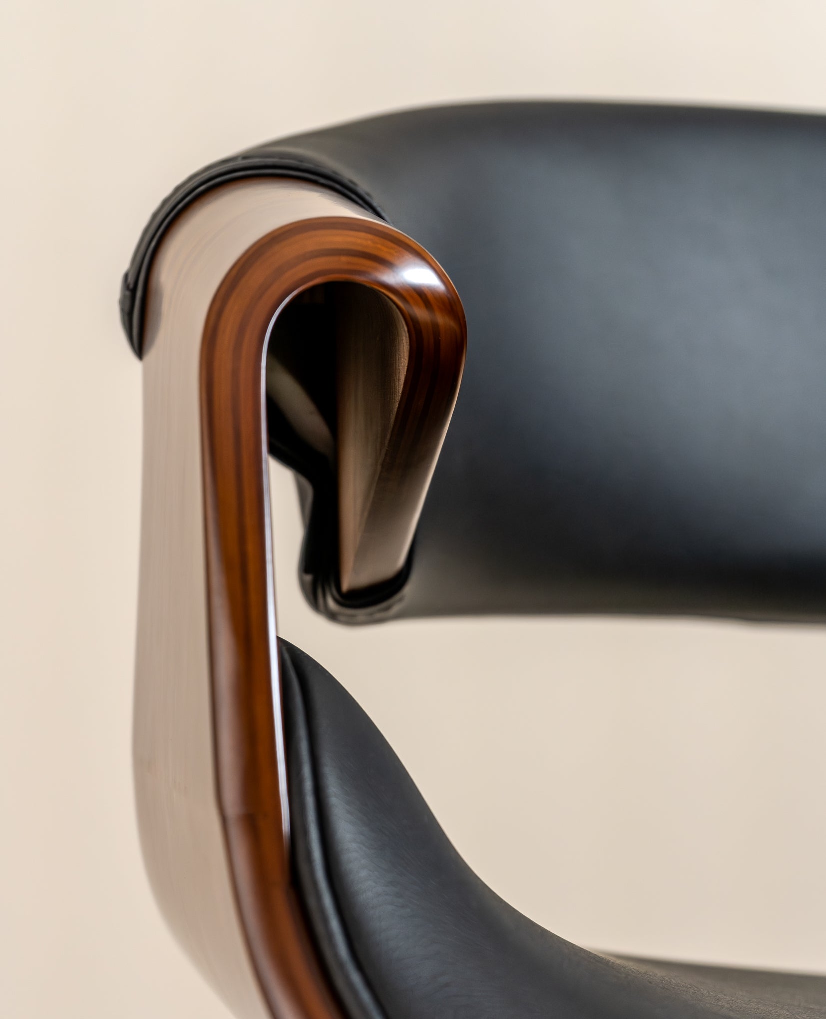 Ergonomic Danish Office Chair (Black, Curve) | Scandinavian Desk Chair Office Chair - Jacob Bek