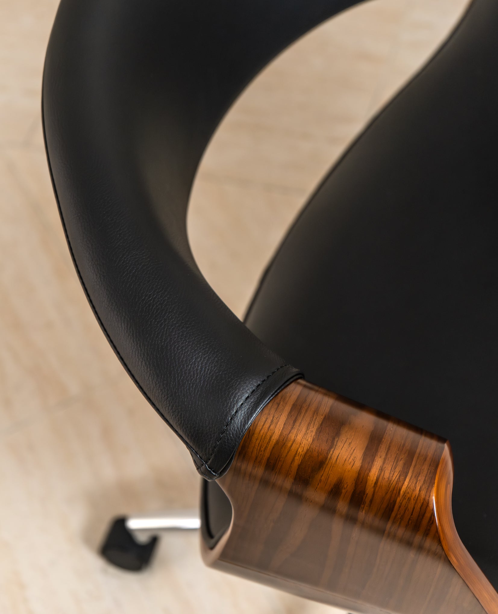 Ergonomic Danish Office Chair (Black, Curve) | Scandinavian Desk Chair Office Chair - Jacob Bek