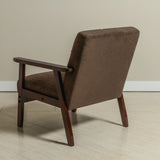 Sarria Mid-century Upholstered Armchair (Tierra Brown Fabric) – Scandinavian Style 1 Seater Sofa - Marcel Olsen