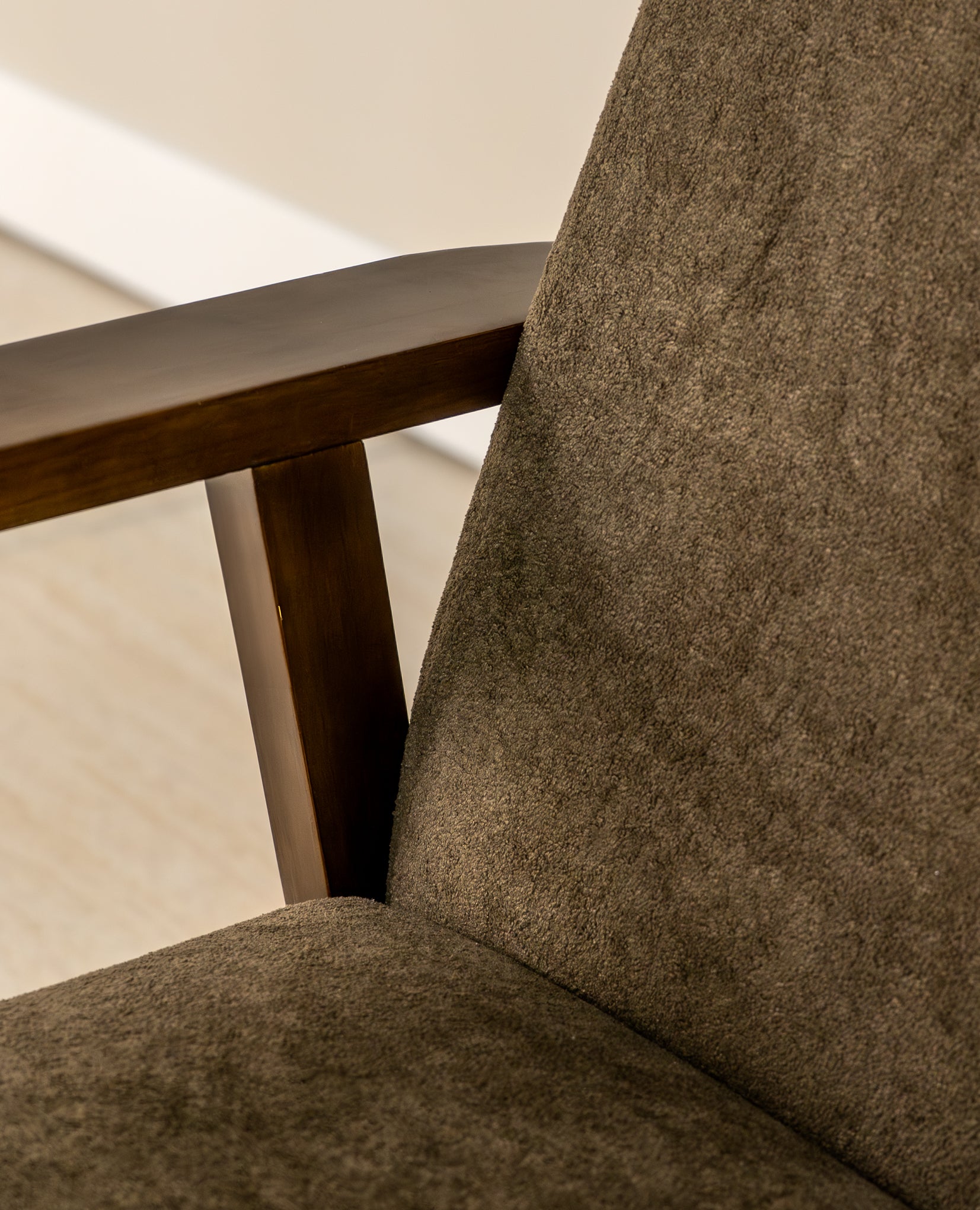 Sarria Mid-century Upholstered Sofa (Tierra Brown Fabric) – Scandinavian Style 2 Seater Sofa - Marcel Olsen