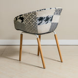 Casco Modern Dining Chair (Monochrome) – Scandinavian Style Shell Chair with Wooden Legs - Marcel Olsen