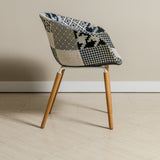 Casco Modern Dining Chair (Monochrome) – Scandinavian Style Shell Chair with Wooden Legs - Marcel Olsen