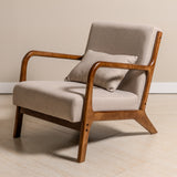 Lubian Mid-century Upholstered Armchair (Jaspe Grey Fabric) – Scandinavian Style Lounge Chair - Marcel Olsen