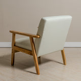 Sarria Mid-century Upholstered Armchair (Arena Beige Fabric) – Scandinavian Style 1 Seater Sofa - Marcel Olsen