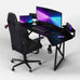 Pro 180 Gaming Desk Corner | Headphone & Drink Mounts (Carbon Fibre Black, 180cm) - Outlet Gaming Desk - Marcel Olsen