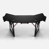 Pro 180 Gaming Desk Corner | Headphone & Drink Mounts (Carbon Fibre Black, 180cm) Gaming Desk - Gaming
