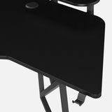 Pro 180 Gaming Desk Corner | Headphone & Drink Mounts (Carbon Fibre Black, 180cm) Gaming Desk - Gaming