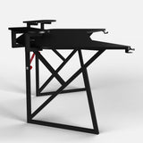 Pro 180 Gaming Desk Corner | Headphone & Drink Mounts (Carbon Fibre Black, 180cm) Gaming Desk - Gaming