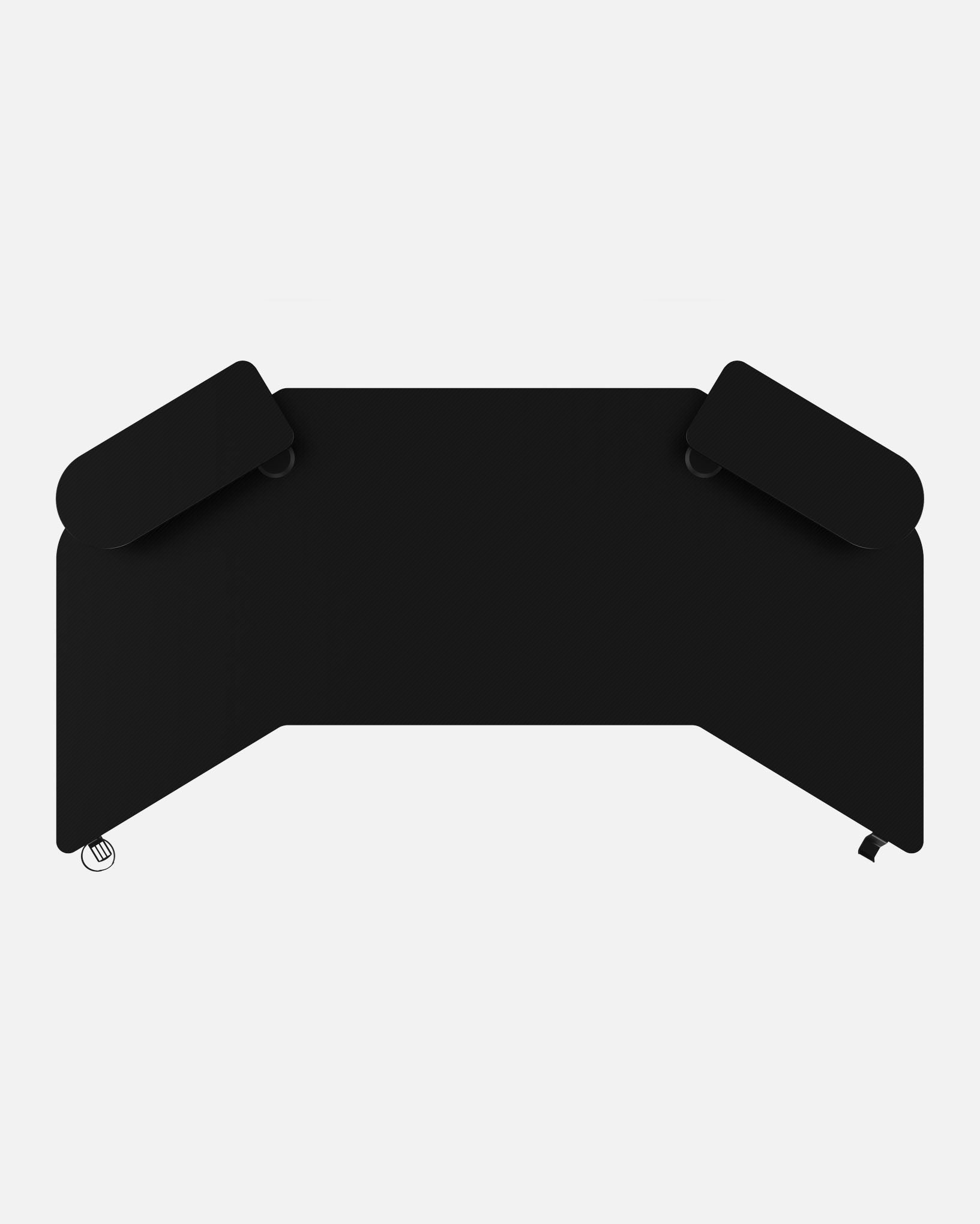 Pro 180 Gaming Desk Corner | Headphone & Drink Mounts (Carbon Fibre Black, 180cm) Gaming Desk - Gaming