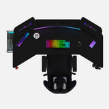 Pro 180 Gaming Desk Corner | Headphone & Drink Mounts (Carbon Fibre Black, 180cm) Gaming Desk - Gaming