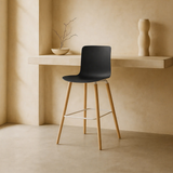 Casco Scandinavian Bar Stools – Set of 4 (Jet Black / Arctic White) – Outlet Outlet Products - Marcel Olsen