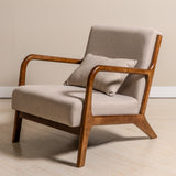 Lubian Mid-century Upholstered Armchair (Jaspe Grey Fabric) – Scandinavian Style Lounge Chair - Marcel Olsen