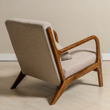Lubian Mid-century Upholstered Armchair (Jaspe Grey Fabric) – Scandinavian Style Lounge Chair - Marcel Olsen