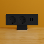 4-in-1 Power Strip With USB-C, Desk Clamp (Black) Power & Wire Management - Marcel Olsen