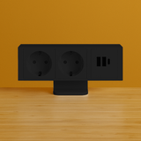 4-in-1 Power Strip With USB-C, Desk Clamp (Black) Power & Wire Management - Jacob Bek