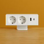 4-in-1 Power Strip With USB-C, Desk Clamp (White) Power & Wire Management - Marcel Olsen