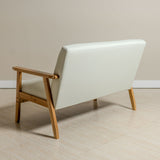 Sarria Mid-century Upholstered Sofa (Arena Beige Fabric) – Scandinavian Style 2 Seater Sofa - Marcel Olsen