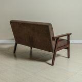 Sarria Mid-century Upholstered Sofa (Tierra Brown Fabric) – Scandinavian Style 2 Seater Sofa - Marcel Olsen