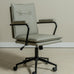 Executive Cushioned Office Chair (Grey Faux Leather) – Mid-century Modern Swivel Desk Chair - Marcel Olsen