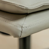Executive Cushioned Office Chair (Grey Faux Leather) – Mid-century Modern Swivel Desk Chair - Marcel Olsen