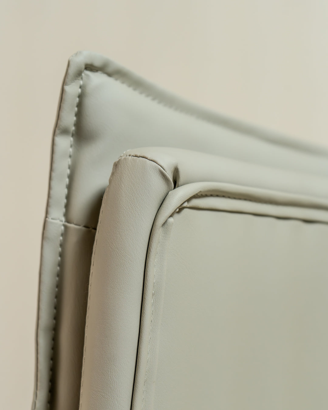 Executive Cushioned Office Chair (Grey Faux Leather) – Mid-century Modern Swivel Desk Chair - Marcel Olsen