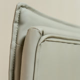 Executive Cushioned Office Chair (Grey Faux Leather) – Mid-century Modern Swivel Desk Chair - Marcel Olsen