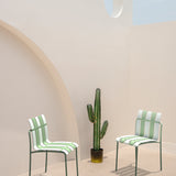 Ondara Outdoor Chair (Sage Green & White) – Modern Boho Patio Chair - Marcel Olsen