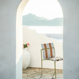 Ondara Outdoor Chair (Citrus Orange, Yellow & White) – Modern Boho Patio Chair - Marcel Olsen