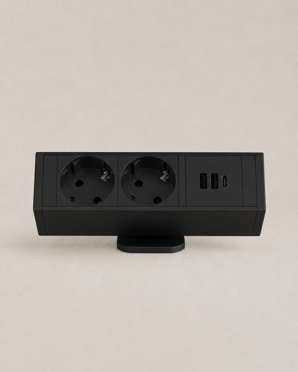 5-in-1 Desk Power Strip With USB-C & Clamp Mount – Black - Outlet Power & Wire Management - Marcel Olsen