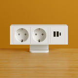 5-in-1 Power Strip With USB-C, Desk Clamp (White) Power & Wire Management - Marcel Olsen