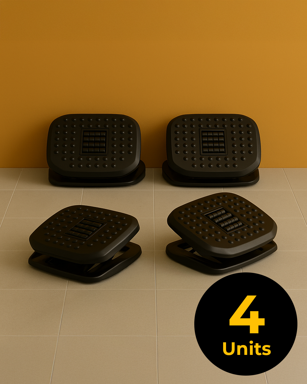 Adjustable Footrest With Massaging Rollers (4 Units) - Jacob Bek