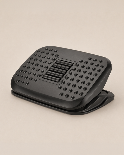 Adjustable Footrest with Massage Rollers & Foot Massage Balls - Black - Outlet - Marcel Olsen
