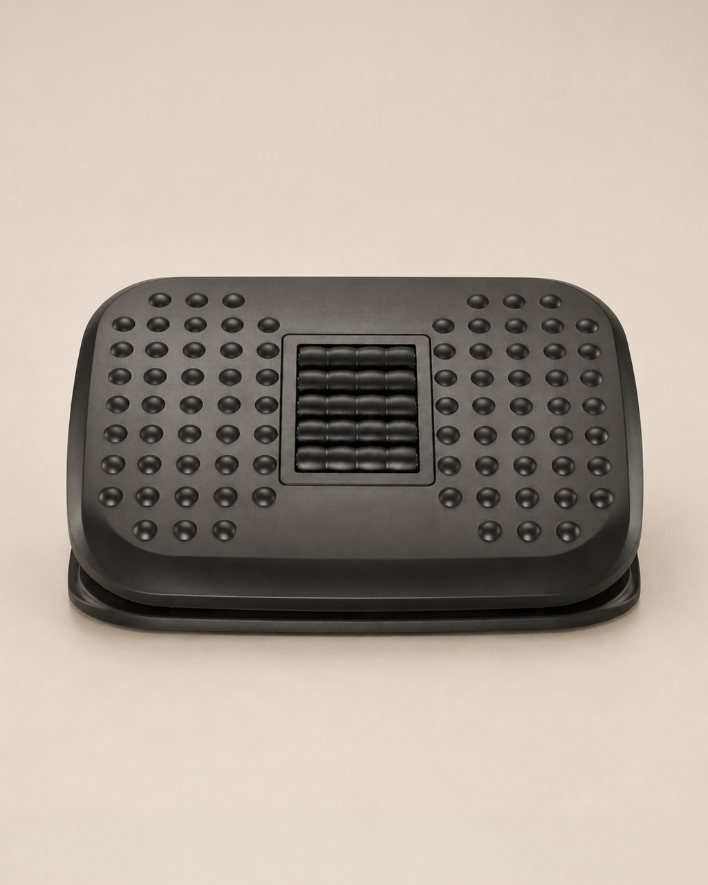 Ergonomic Adjustable Footrest With Massage Rollers – Black - Outlet - Marcel Olsen